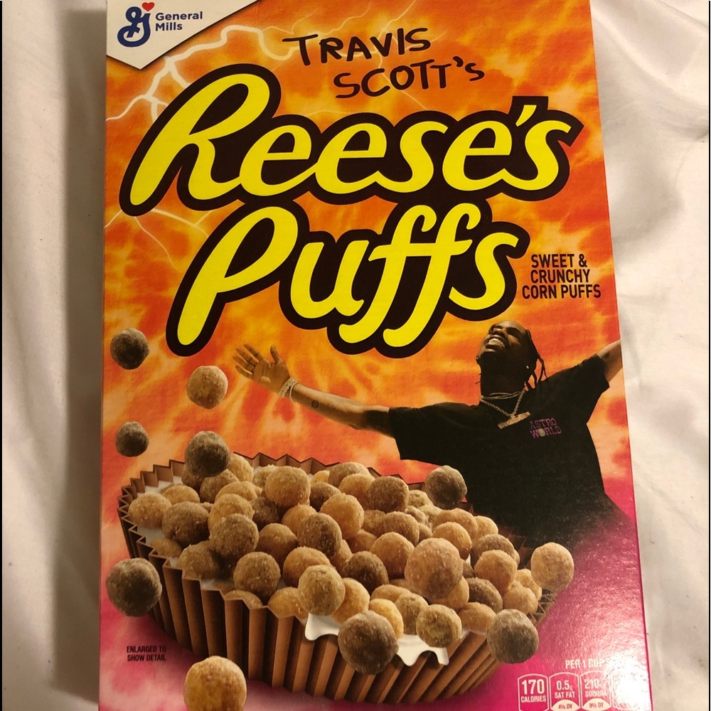 Travis Scott Reese’s Puff Cereal Box